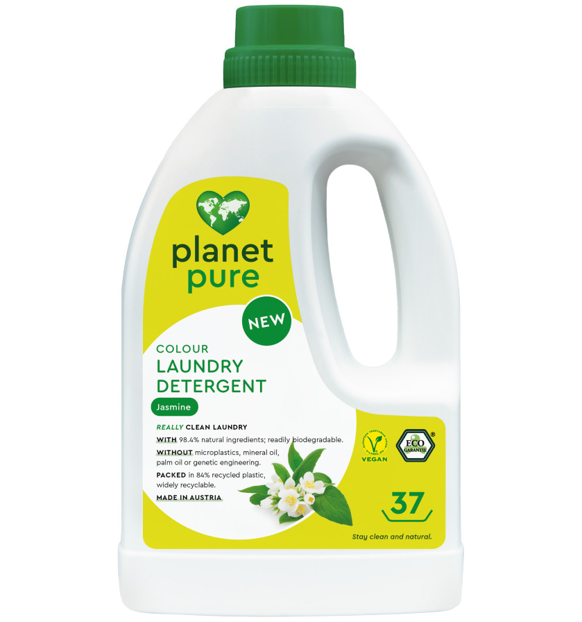 Detergent Bio Planet Pure Rufe Colorate Iasomie 1.48L - imagine 2