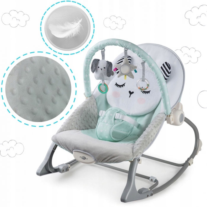 Balansoar Panda Ricokids cu vibrații și jucării - imagine 4