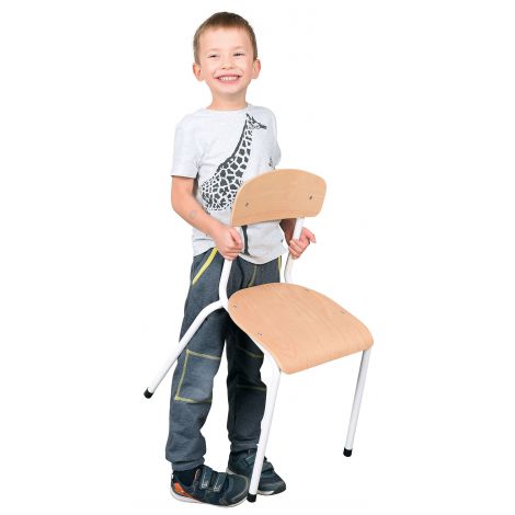 Scaun școlar Bambino Alb M3, Ergonomic - imagine 3