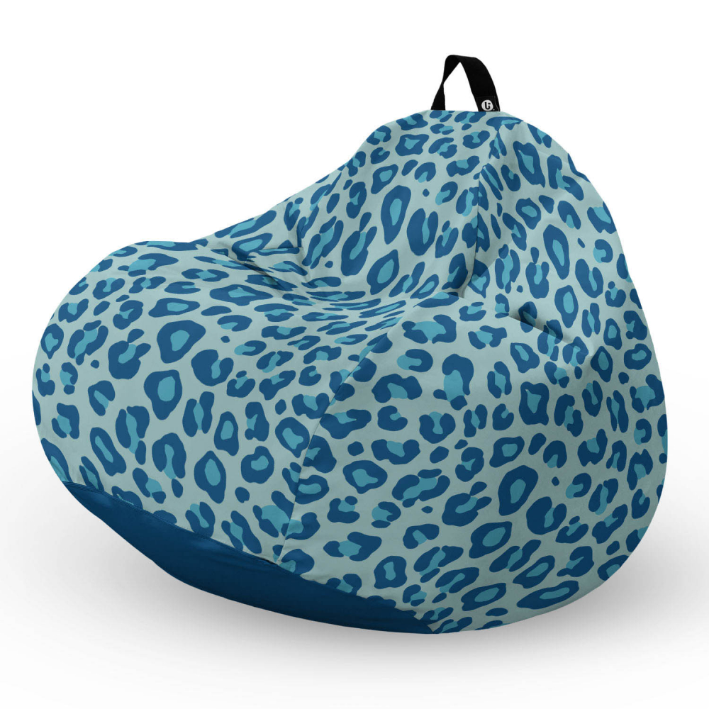 Fotoliu Puf Bean Bag Leopard Blue, Updeco - imagine 5