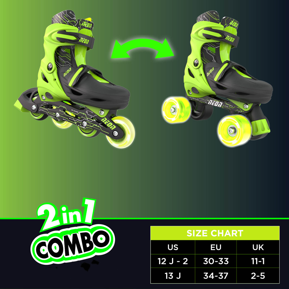 Role Neon Combo 2-in-1 34-37 Verde - imagine 5
