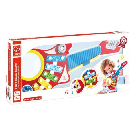Jucărie Muzicală Hape 6-în-1 | Set Lemn - imagine 5