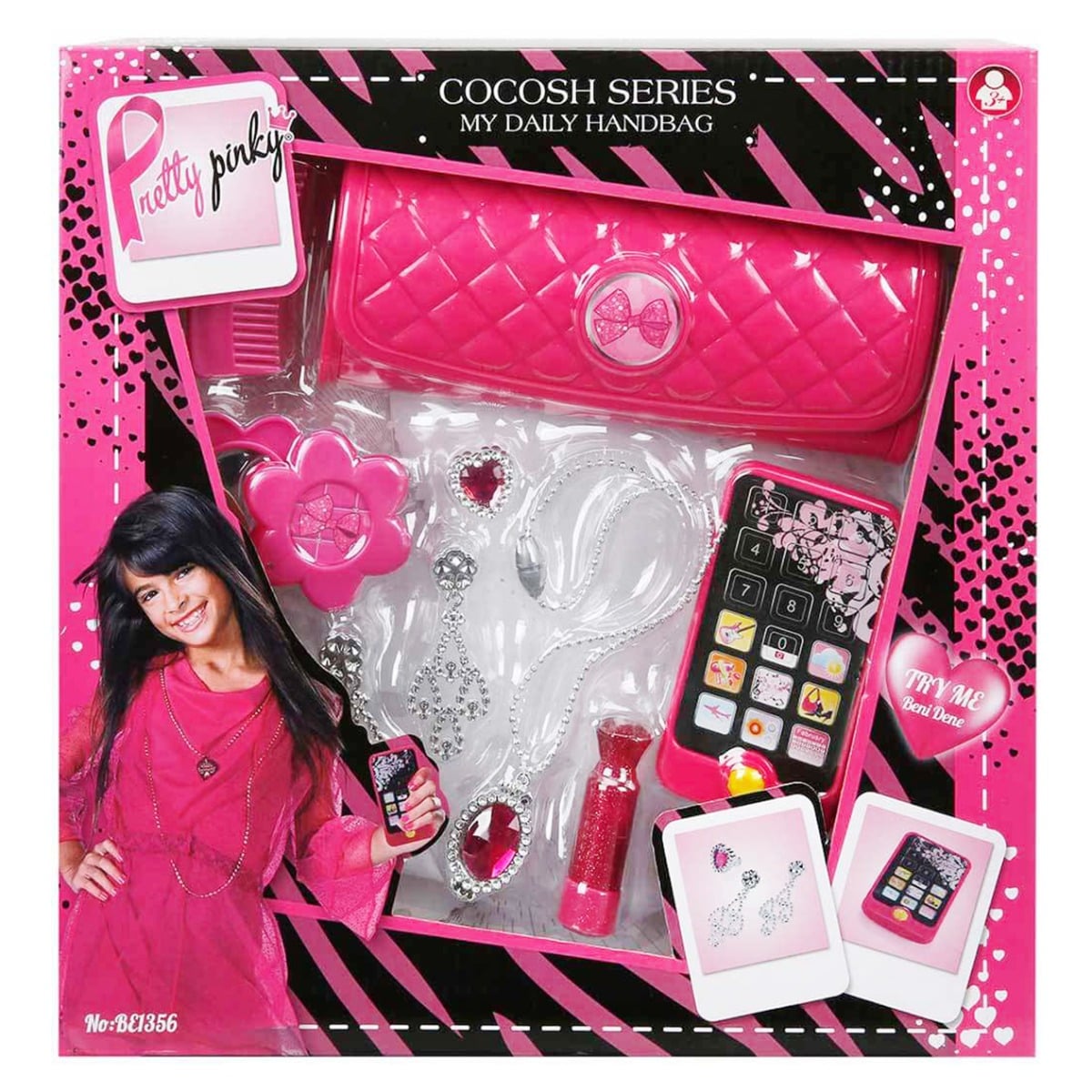 Set Gentuta Pretty Pinky cu Accesorii si Telefon