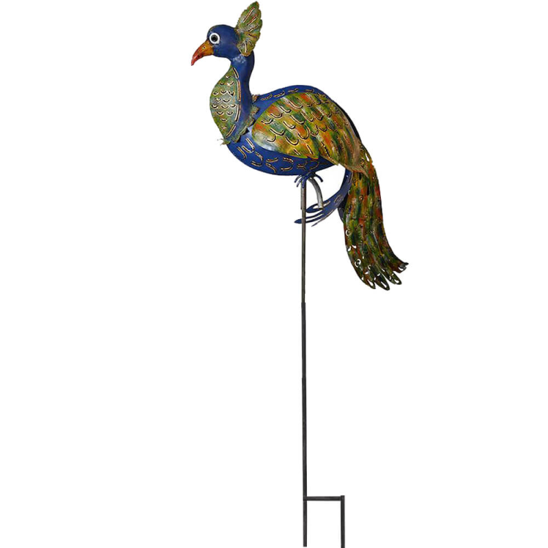 Decoratiune Metalica Păun Gradina 134cm Eleganta - imagine 3