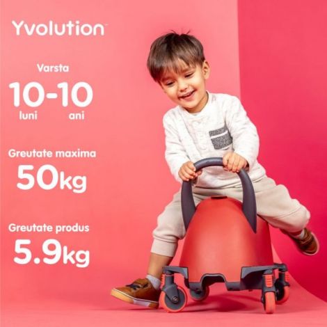 Trotineta 5-in-1 Yvolution Luna Red | Comandă Acum - imagine 6