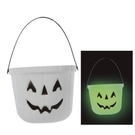 Cos Dovleac Halloween Alb Guirca | Decor Halloween