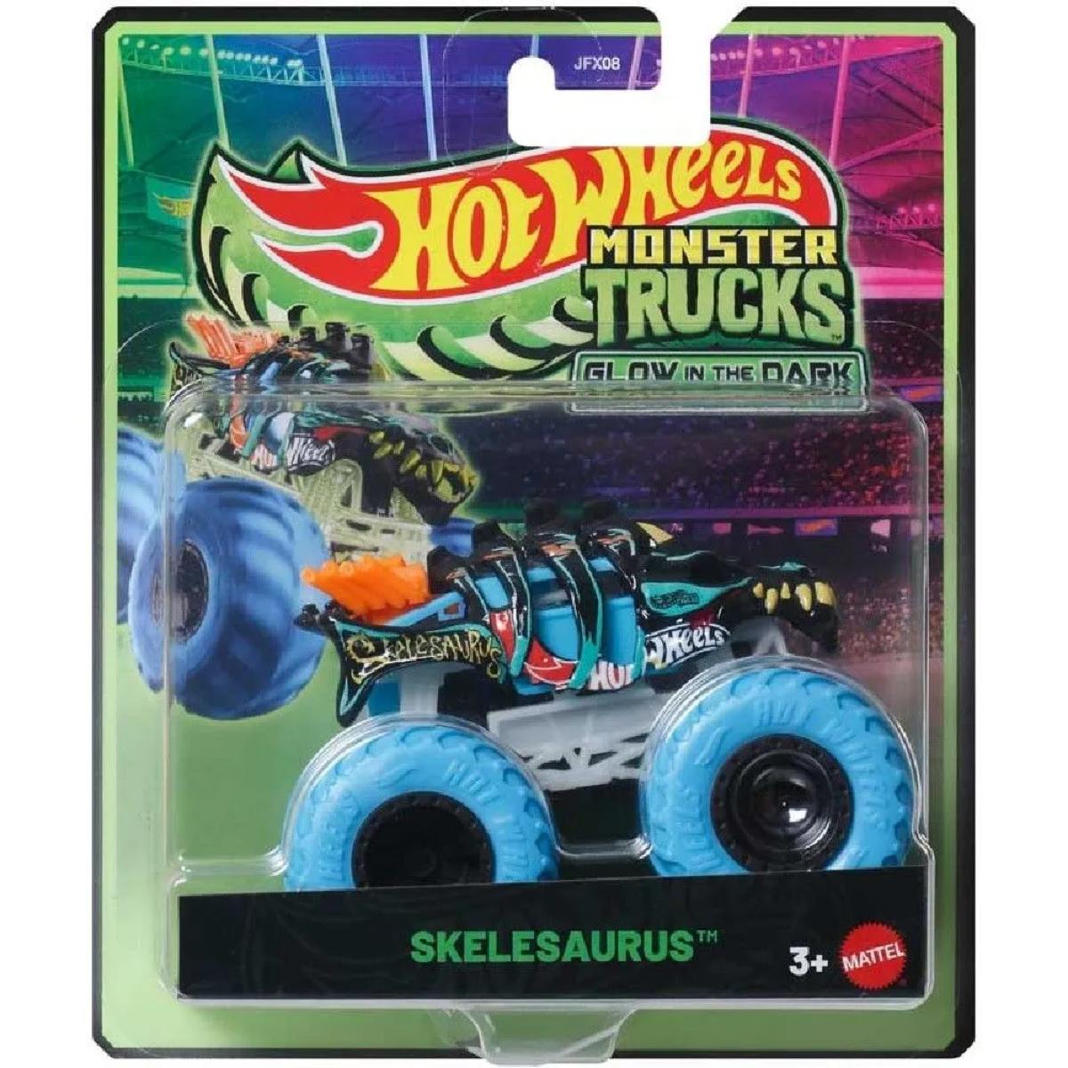 Hot Wheels Brilha Skelesaurus Glow In The Dark