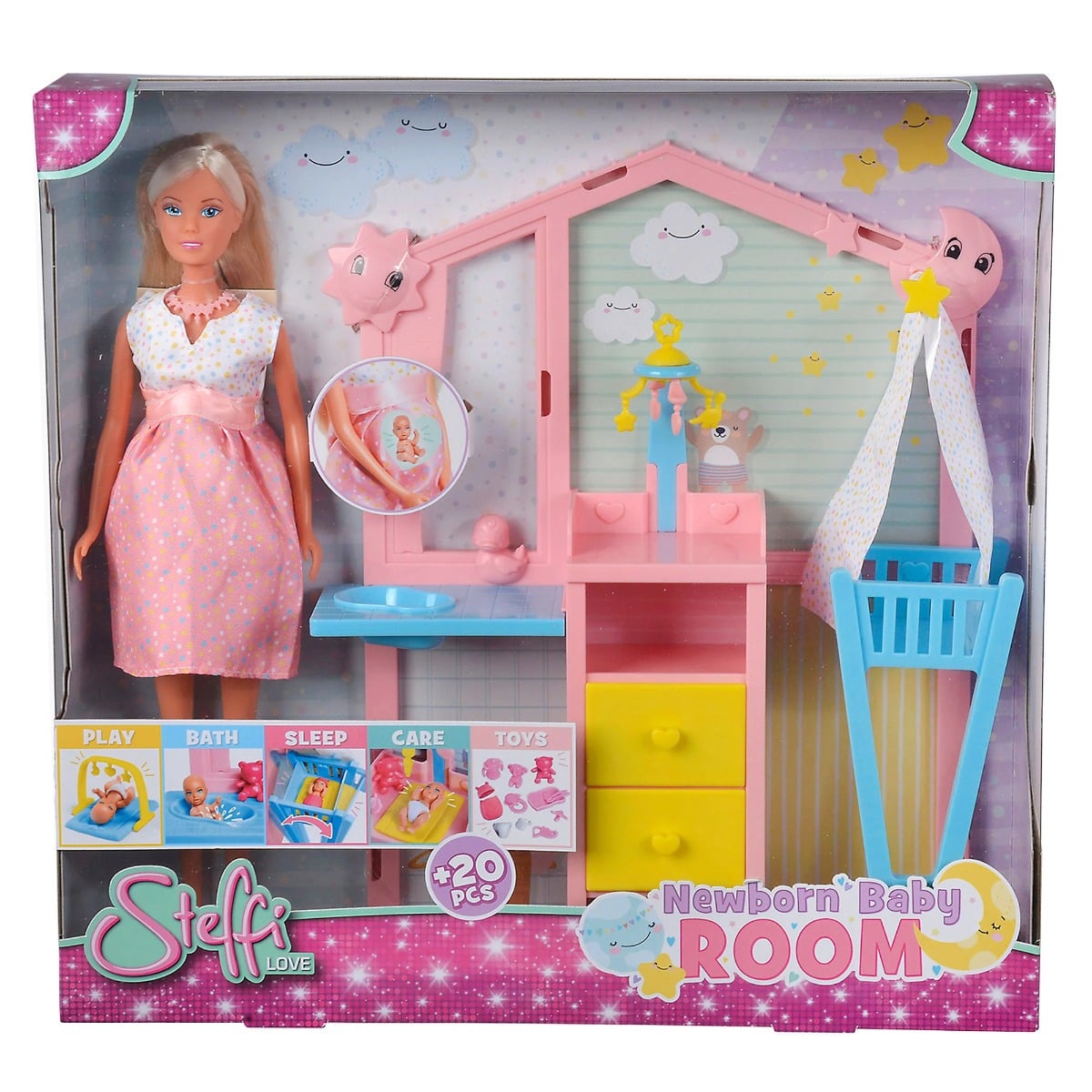 Set Steffi Love Camera Bebelusului cu Papusa