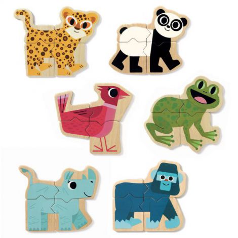 Puzzle Magnetic Djeco Mixanimo 24 Piese - imagine 2