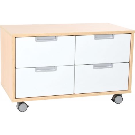 Dulap Quadro S Moje Bambino cu roti, 4 sertare - imagine 2