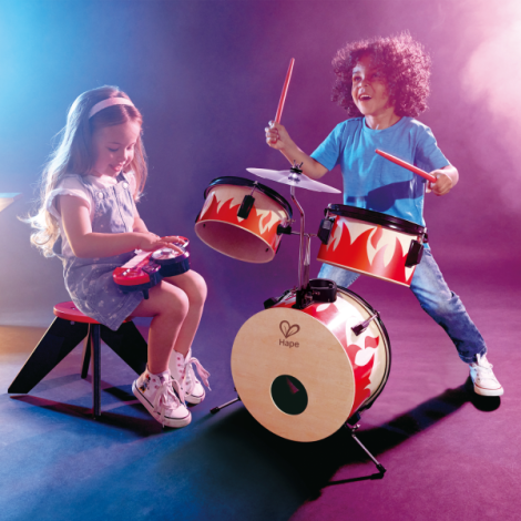 Hape Set Tobă și Orgă Lemn - Dezvoltare Muzicală - imagine 2