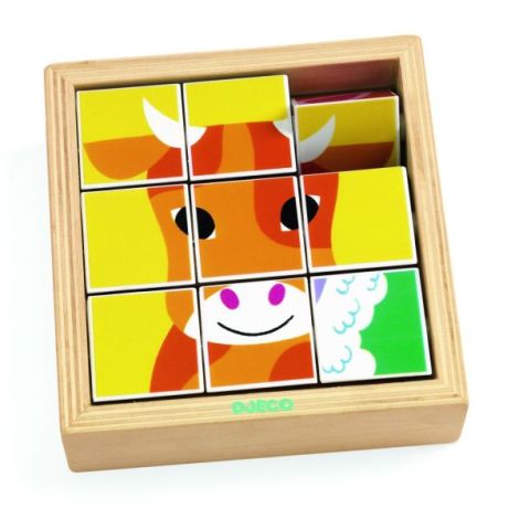 Puzzle Rotativ Animoroll Djeco - 3 Animale - imagine 3
