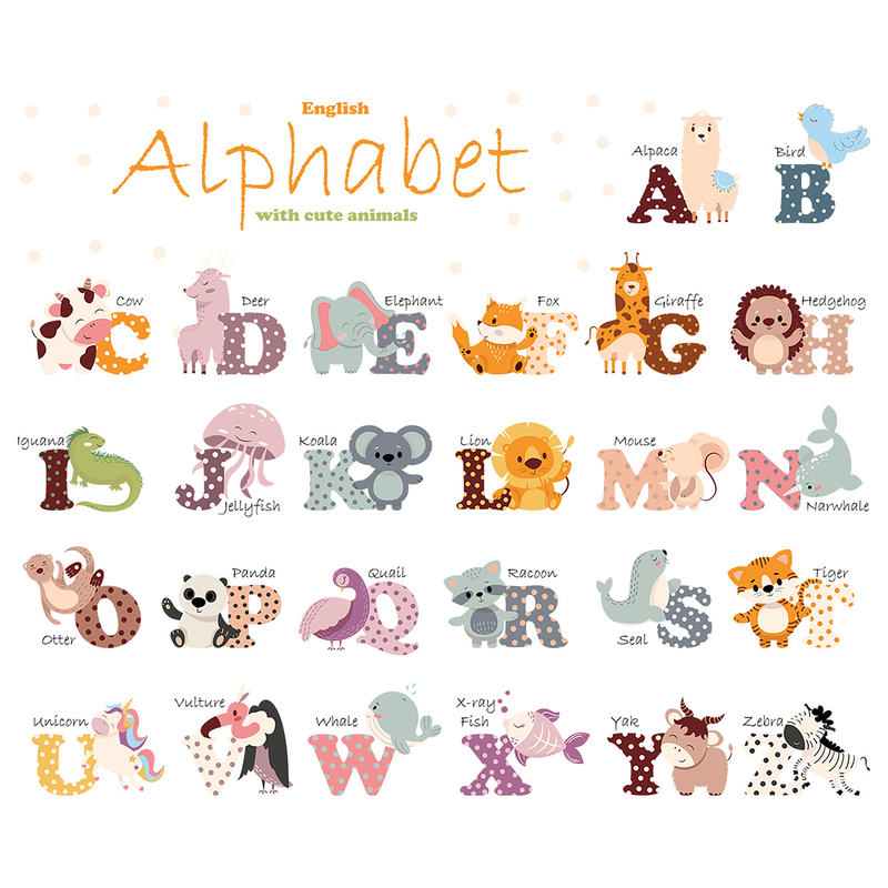 Sticker Alfabet Animale Sipo - Decorativ și Educativ