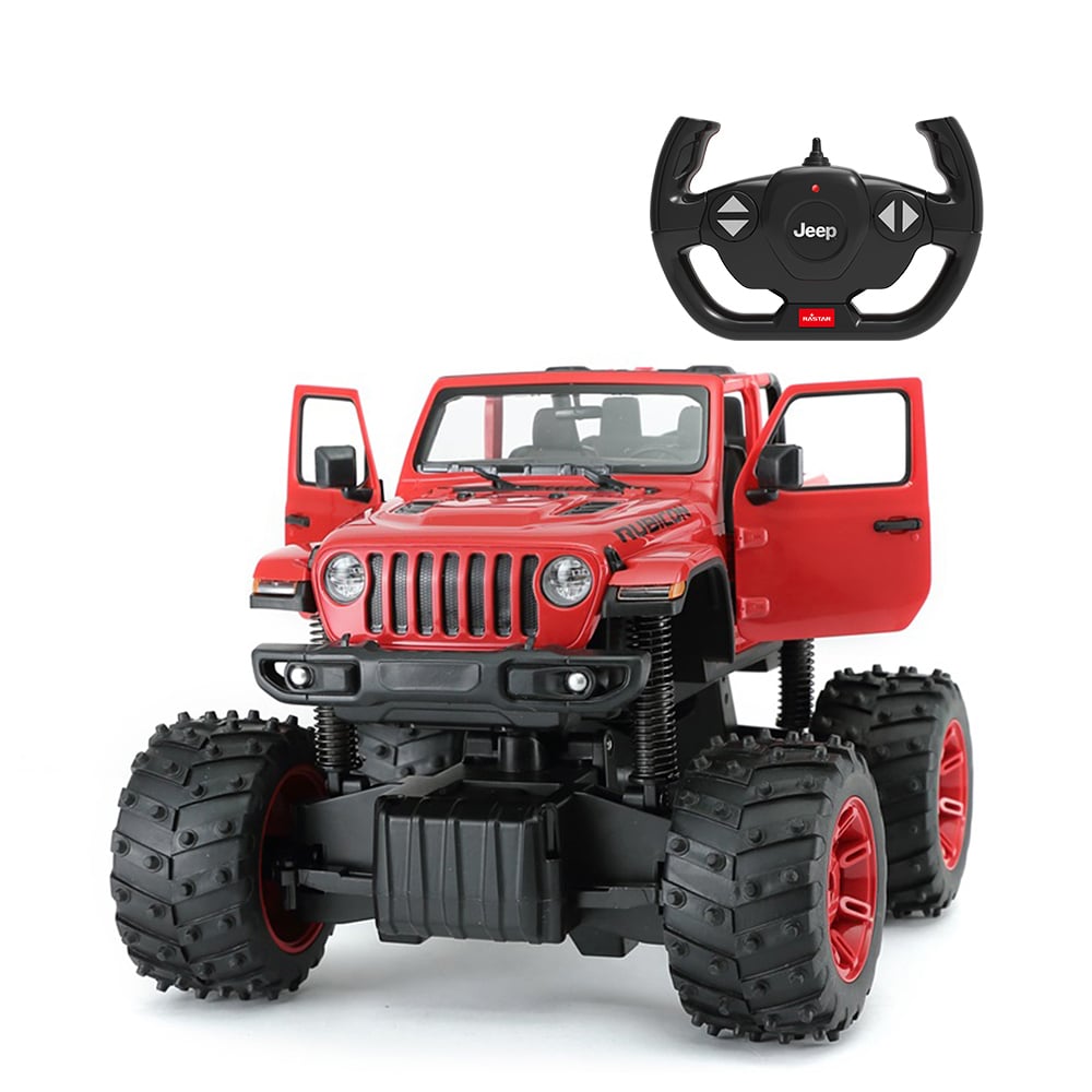 Masinuta R/C Rastar Jeep Wrangler 1:14 Rosu