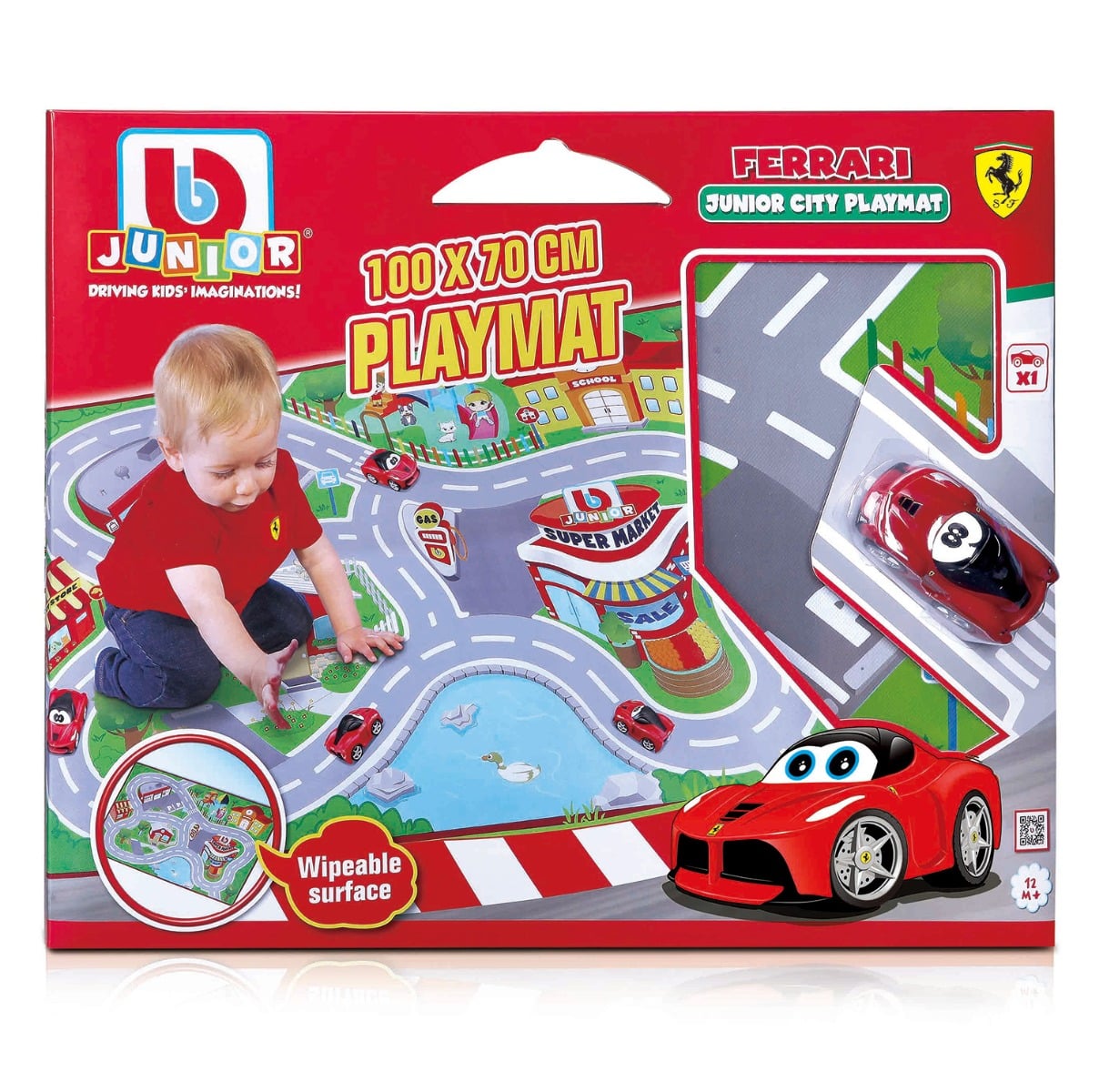 Covor Activitati Ferrari City cu Masinuta Bburago