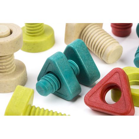 Joc de îndemânare Șuruburi și Piulițe Miniland ECO - imagine 3