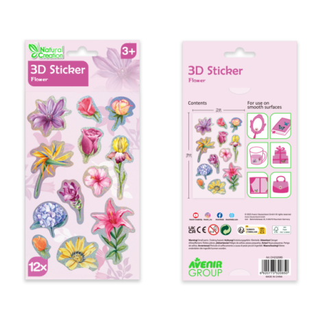 Avenir Abtibilduri 3D Flori - Decoratiuni Creative - imagine 2