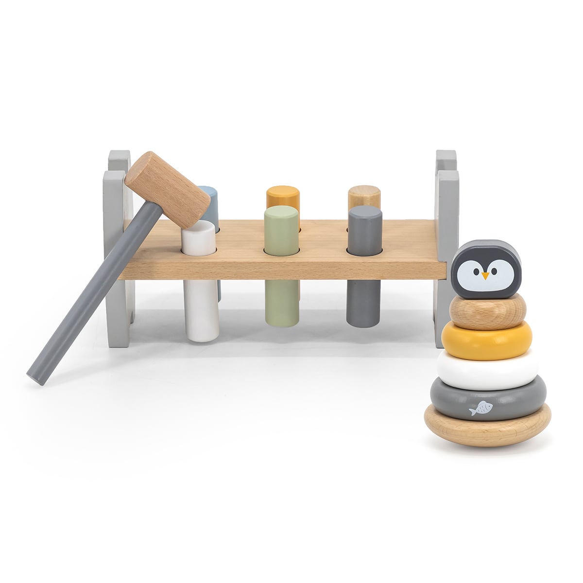 Set Indemanare Viga PolarB Pinguin - Jucarie Lemn
