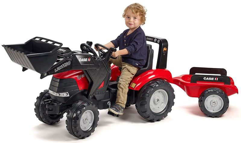 Tractor Falk Case Puma cu încărcător și remorcă