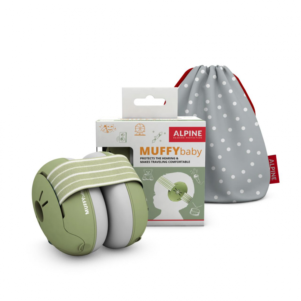 Căști Antifonice Bebeluși Alpine Muffy Baby Verde
