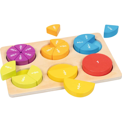 Set Fracții Goki | Joc Educativ Lemn 21 Piese