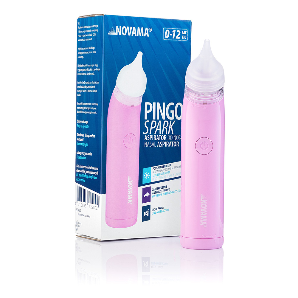 Aspirator Nazal Electric Novama Pingo Spark, Roz, 0-12 Ani