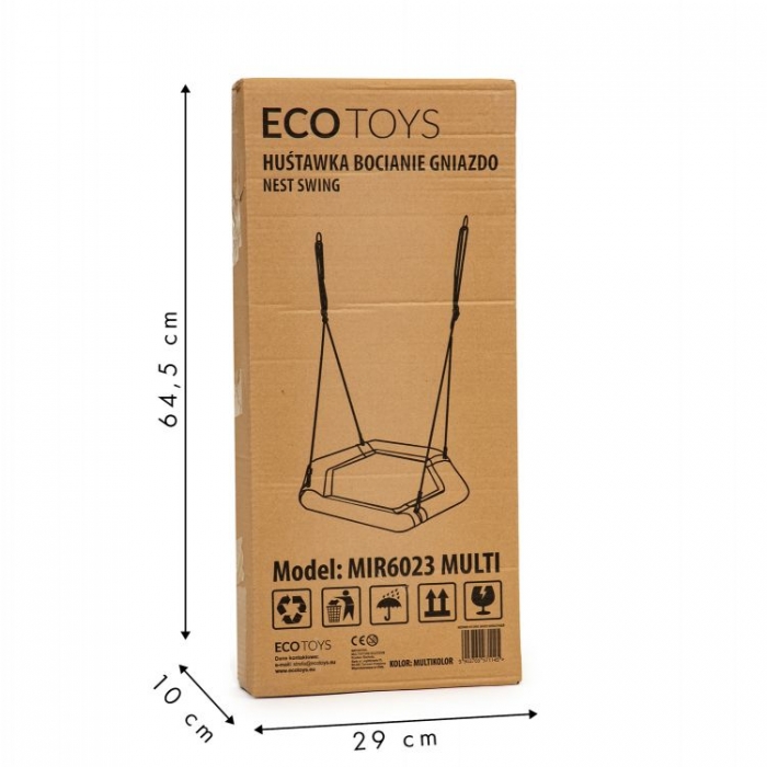 Leagan Ecotoys cuib barza MIR6023, multicolor - imagine 3