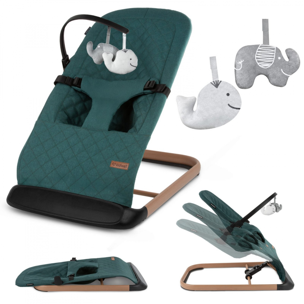 Balansoar Kidwell Verde Pliabil Lemn - imagine 8