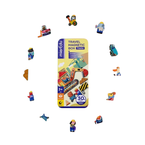 Puzzle Magnetic Camioane Mieredu - Dezvoltă Creativitatea - imagine 2