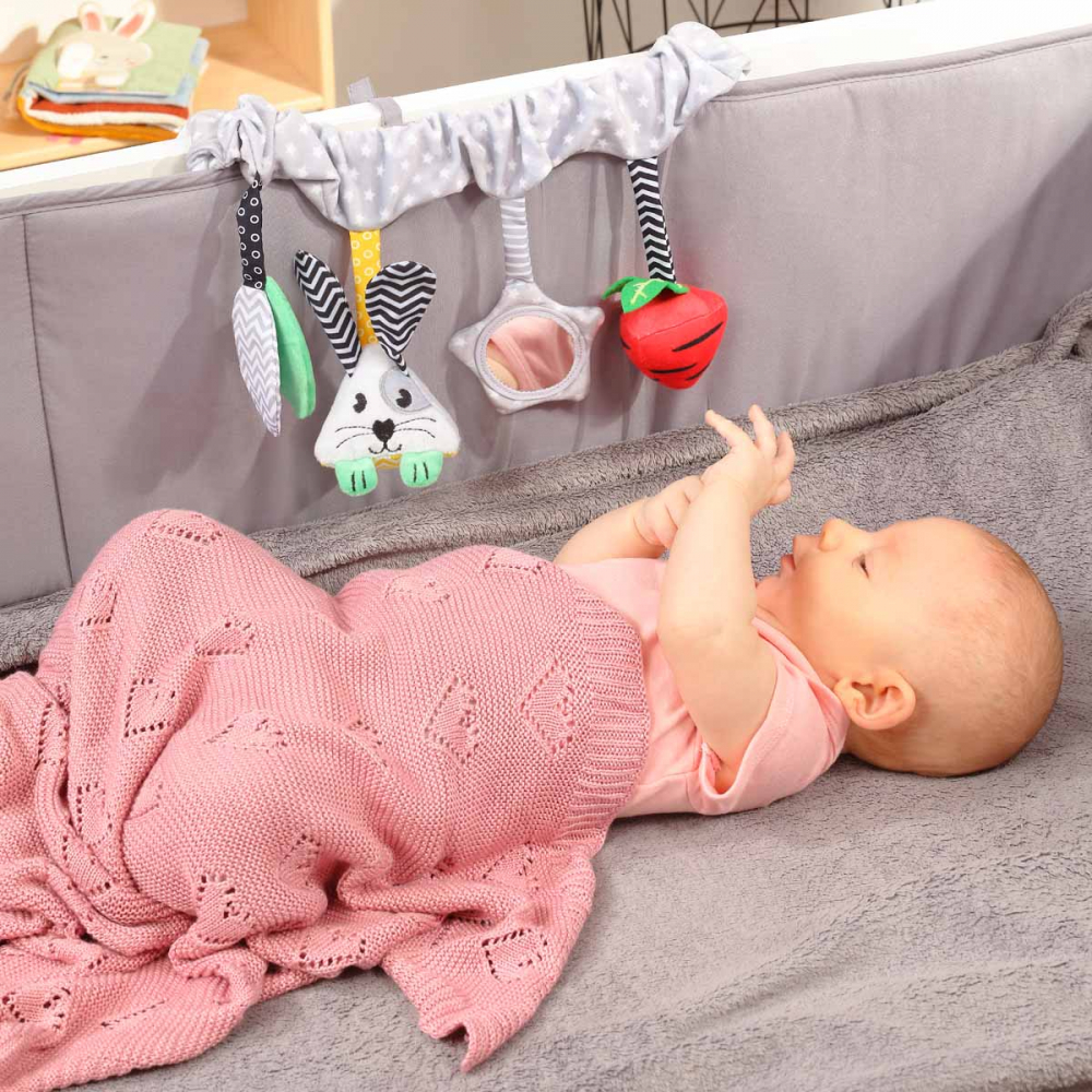Paturică Bambus Babyono Inimioare Roz - imagine 2