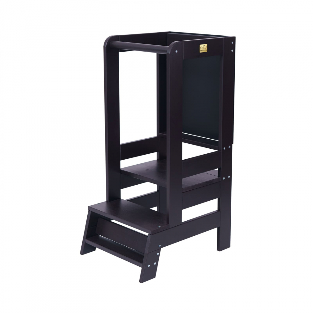 Înălțător Learning Tower MeowBaby® Negru cu Tablă