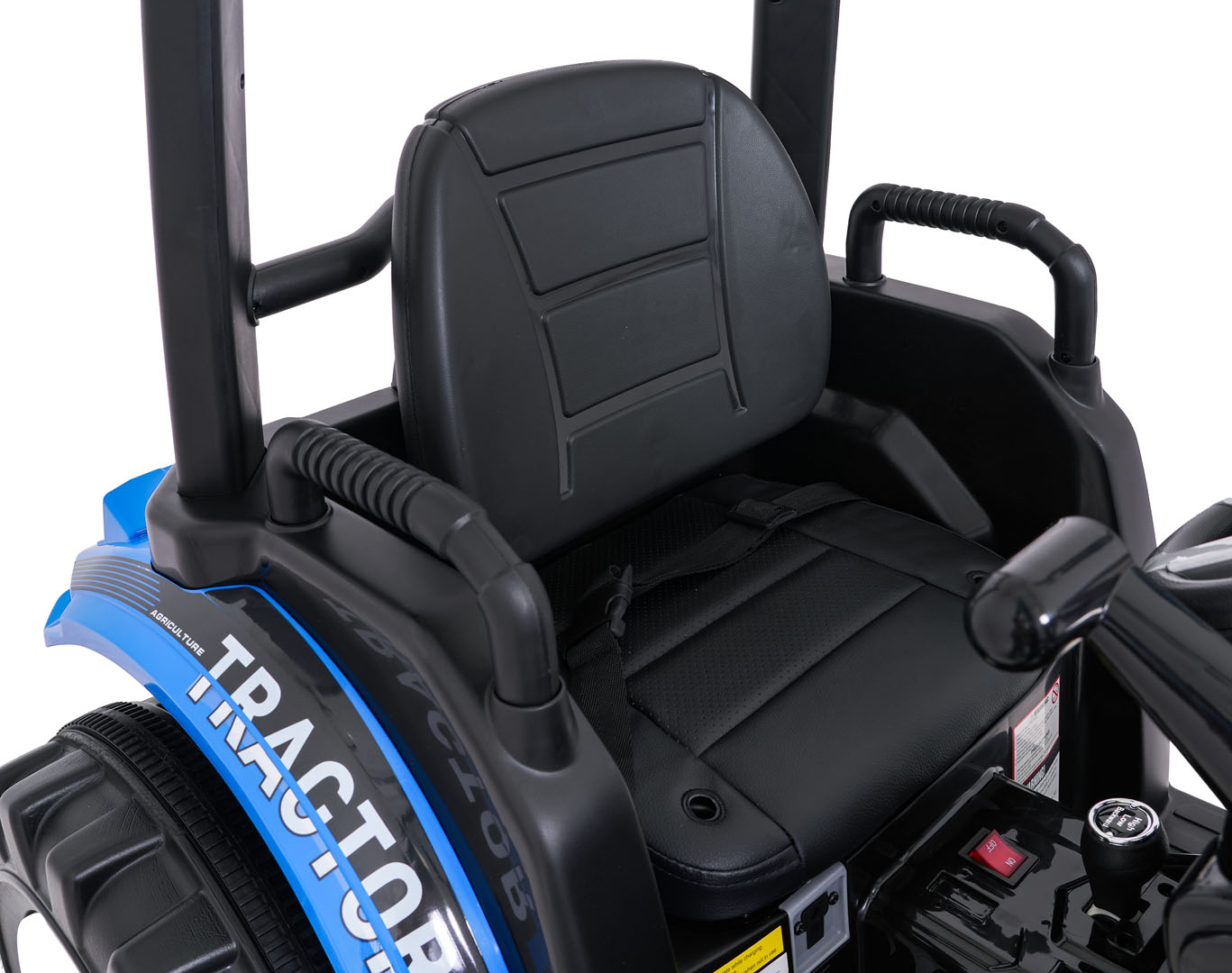 Tractor electric pentru copii Autokids cu remorca si cupa Mega D68 24V 400W, Albastru - Autokids.ro - imagine 9