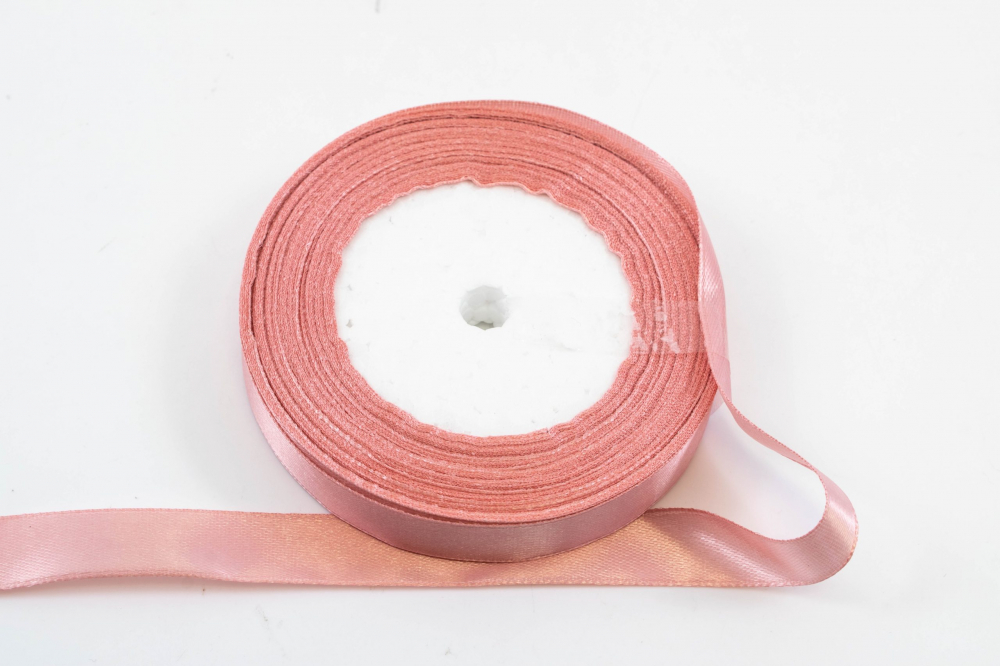Panglică Satin Roz Prăfuit Amacs, 1.5cm x 22.5m