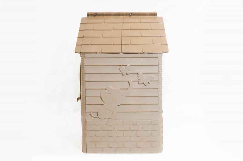 Căsuță Joacă Mykids Beige Brown, Interior/Exterior - imagine 3