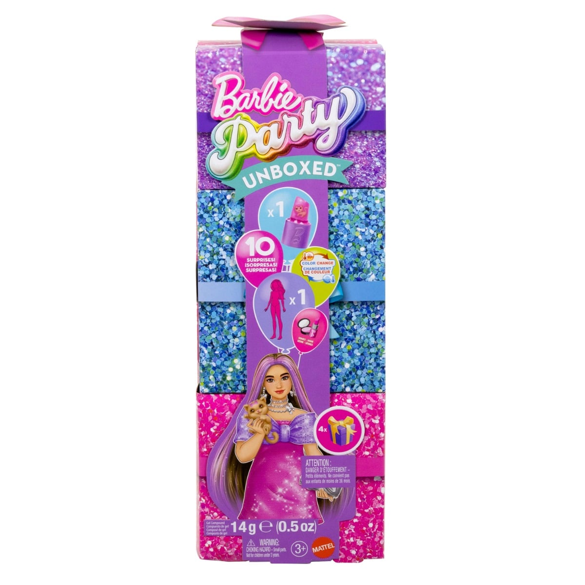 Barbie Party Unboxed Glam Pink - 10 Surprize Magice