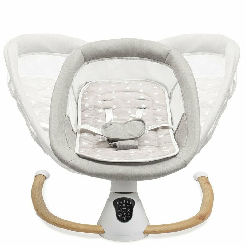 Sezlong balansoar New Baby Smart, Gri, 0 luni+ - imagine 4