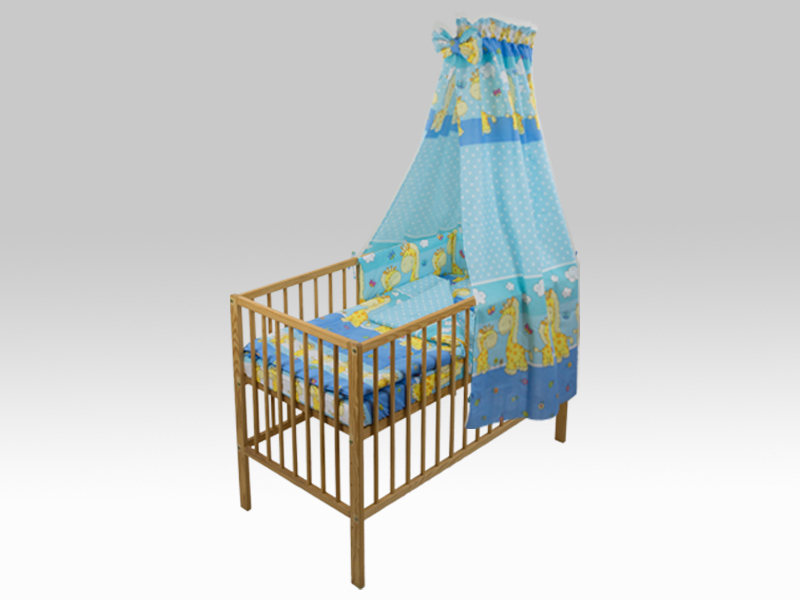 Lenjerie MyKids Happy Giraffe 5 piese, Albastru - imagine 6