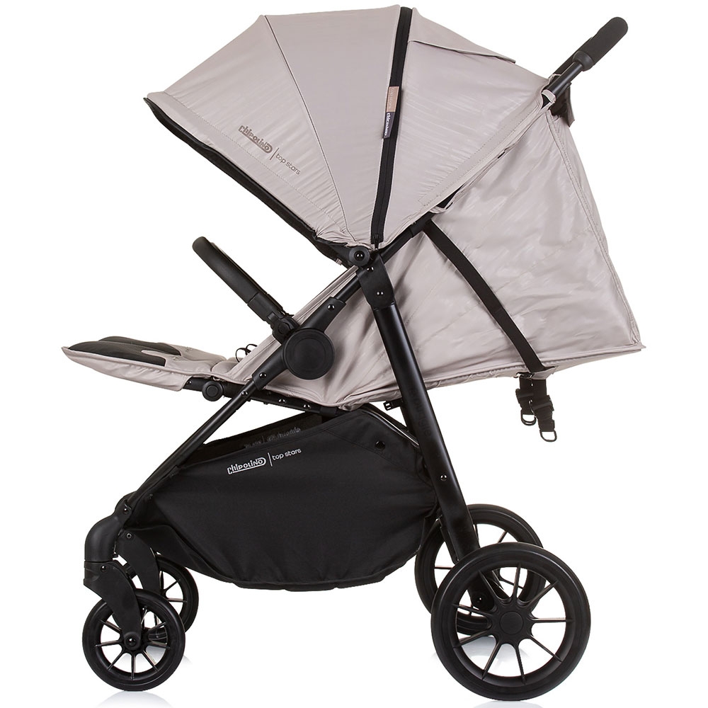 Carucior Gemeni Chipolino Top Stars, Macadamia - imagine 5