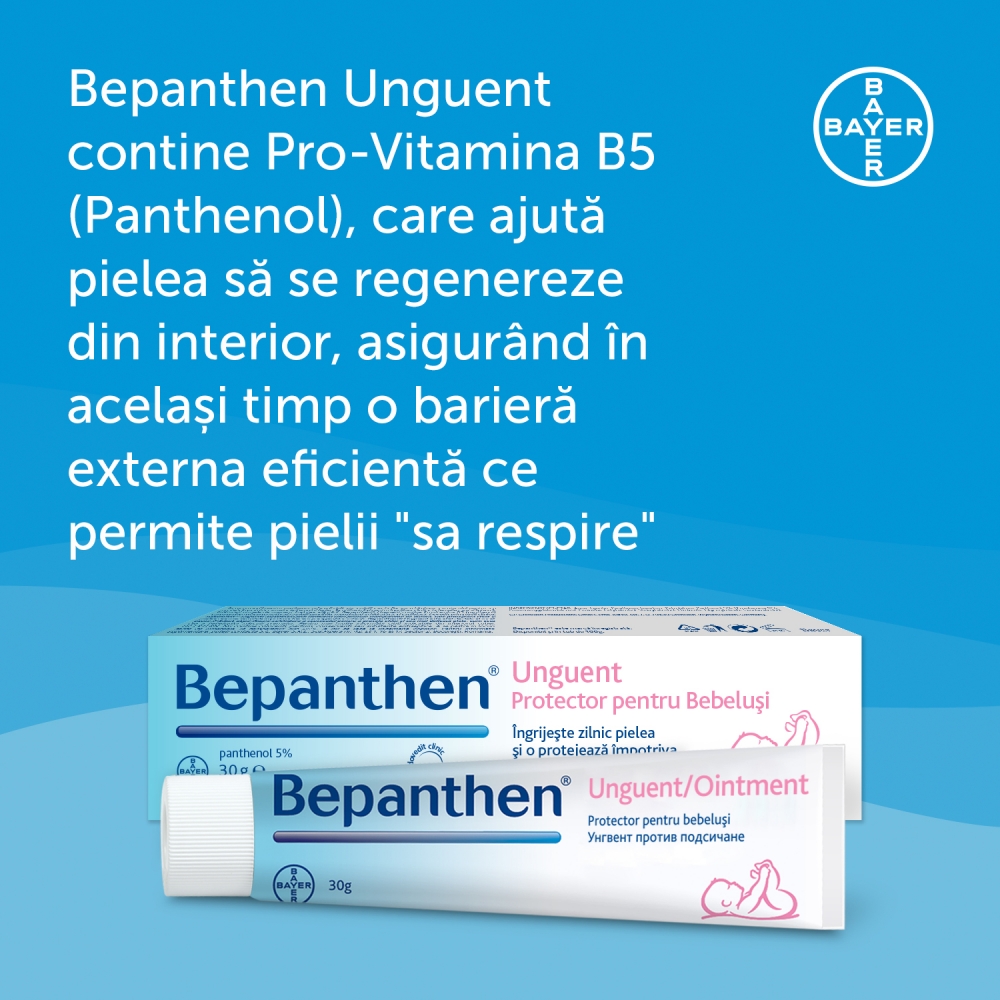 Bepanthen Unguent 30g - Protecție Împotriva Iritațiilor - imagine 2