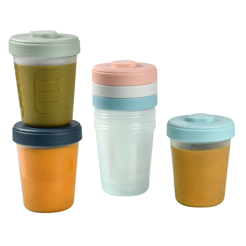 Set 6 Recipiente Beaba 250ml, Închidere Ermetică