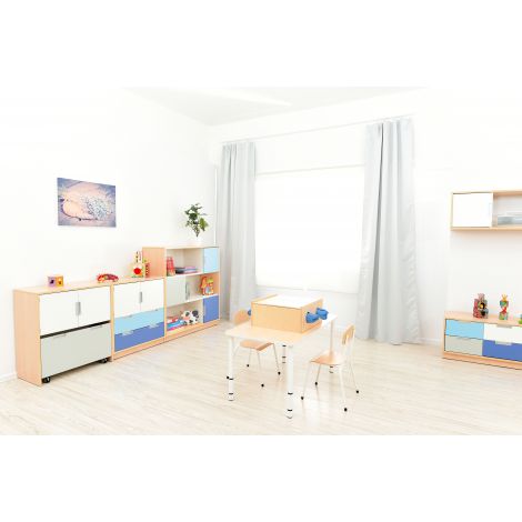 Cutie Quadro Mare cu Roti Gri | Moje Bambino - imagine 2