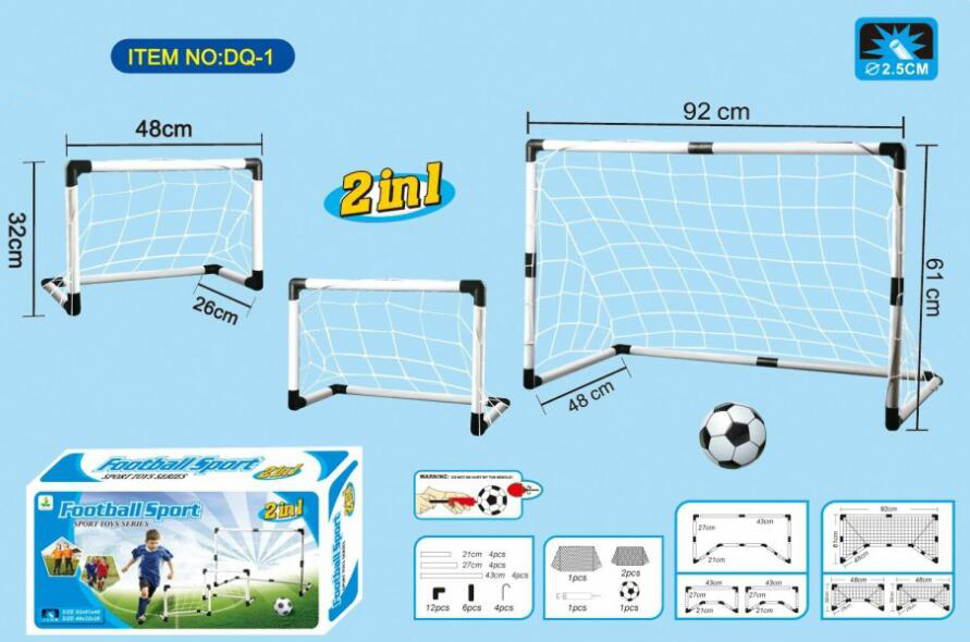 Set 2 Porti Fotbal Malplay cu Minge si Pompa