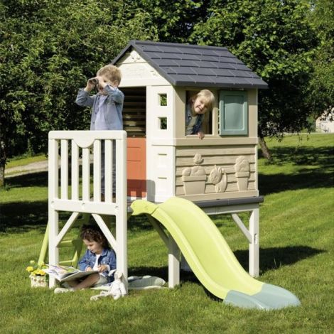 Smoby Life Casuta pe piloni cu tobogan - imagine 3