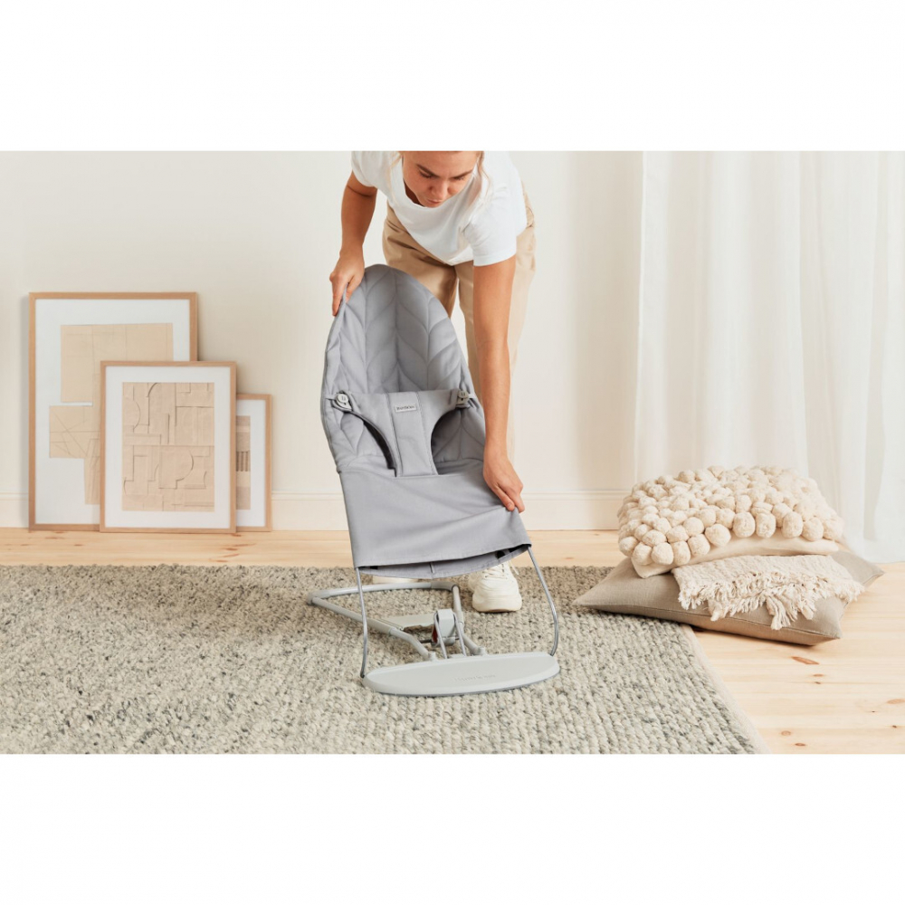 BabyBjorn Bliss Light Grey, Balansoar Ergonomic - imagine 5