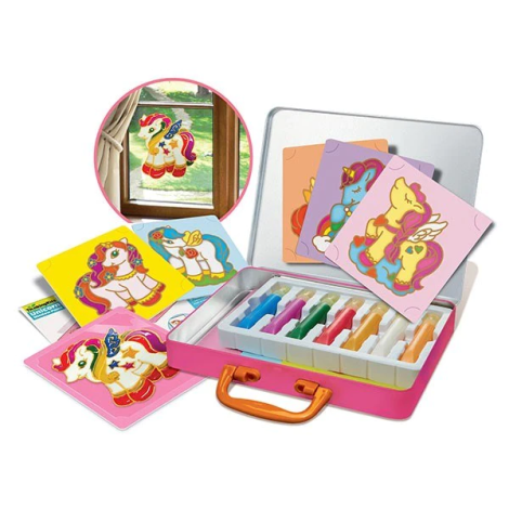 4M Kit Vopsele Vitralii Unicorni - Creativitate - imagine 2