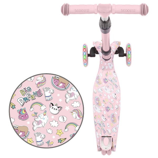 Trotineta Kidwell Vento Unicorn Pliabilă 3Ani+ - imagine 3