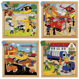 Set 4 Puzzle Acțiune Educo, 34x34 cm