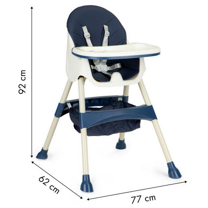 Scaun de Masa Ecotoys 2 in 1, Bleumarin - imagine 6