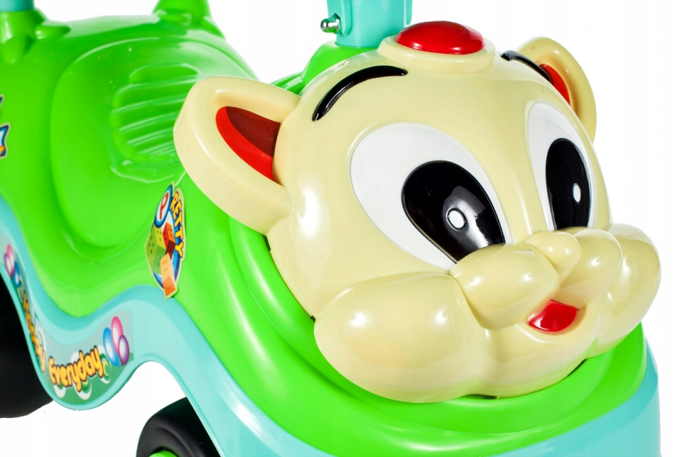 Mașinuță Malplay Kitty Green, fără pedale, cu spătar - imagine 10
