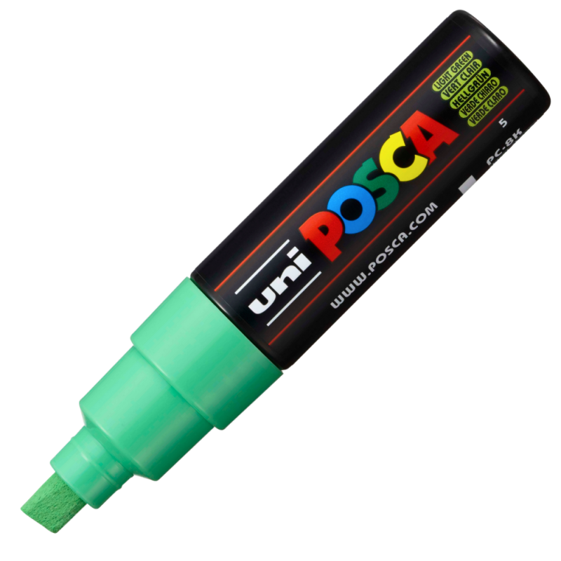 Marker POSCA PC-8K 8mm Verde Deschis | Vârf Tăietor